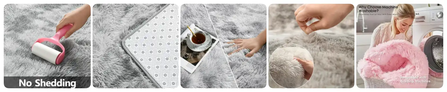 high end shag rugs  Material 